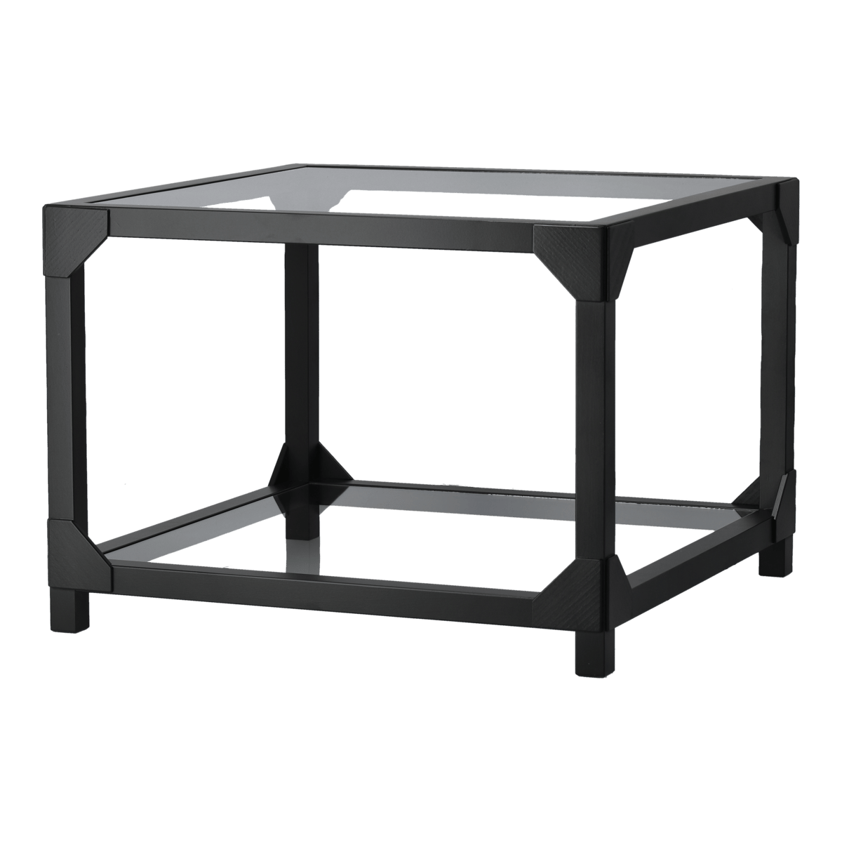 Gärsnäs Table Basse Bleck 75x75 cm verre Hêtre - teinture noire