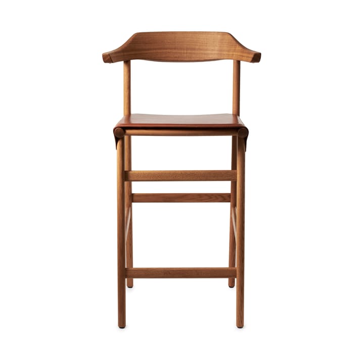 Tabouret de bar Hedda, Chêne-pure-cuir de Tärnsjö cognac Gärsnäs