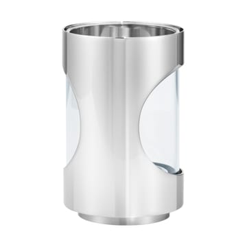 Bougeoir Chrome contours hurricane 12 cm - Acier inoxydable - Georg Jensen