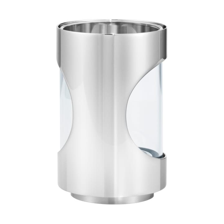 Bougeoir Chrome contours hurricane 12 cm, Acier inoxydable Georg Jensen