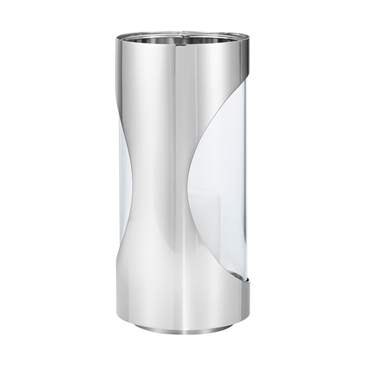 Lanterne Chrome contours hurricane 22 cm, Acier inoxydable Georg Jensen