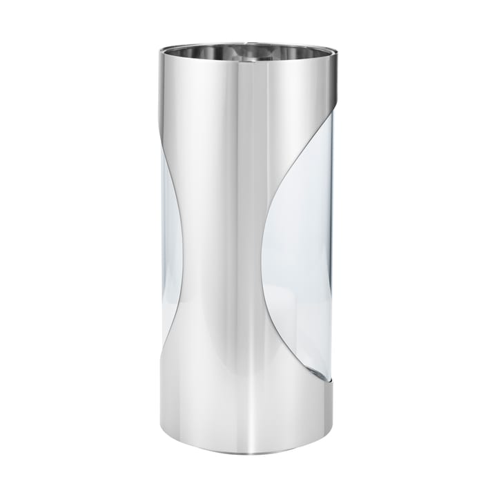 Lanterne Chrome contours hurricane 28 cm, Acier inoxydable Georg Jensen