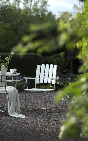 Fauteuil A2 - Chêne laqué blanc - structure en acier avec galvanisation à chaud - Grythyttan Stålmöbler