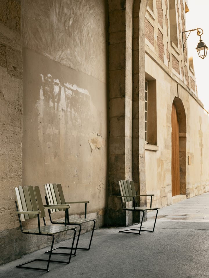 Fauteuil A2, Vert clair chêne-noir Grythyttan Stålmöbler