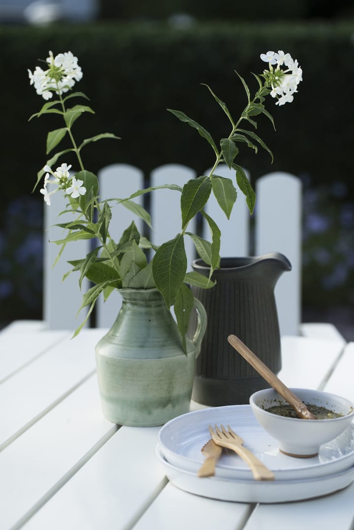 Table à manger 9A, Chêne laqué blanc Ø100 cm Grythyttan Stålmöbler