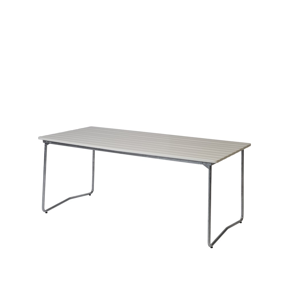 Grythyttan Stålmöbler Table à manger B31 170 Chêne laqué blanc-structure en acier avec galvanisation chaud