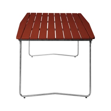 Table à manger B31 170 - Dark red lacquered oak-galvanized base - Grythyttan Stålmöbler