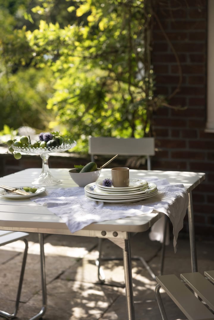 Table à manger B31 84, Chêne blanc laqué-structure en acier avec galvanisation à chaud Grythyttan Stålmöbler