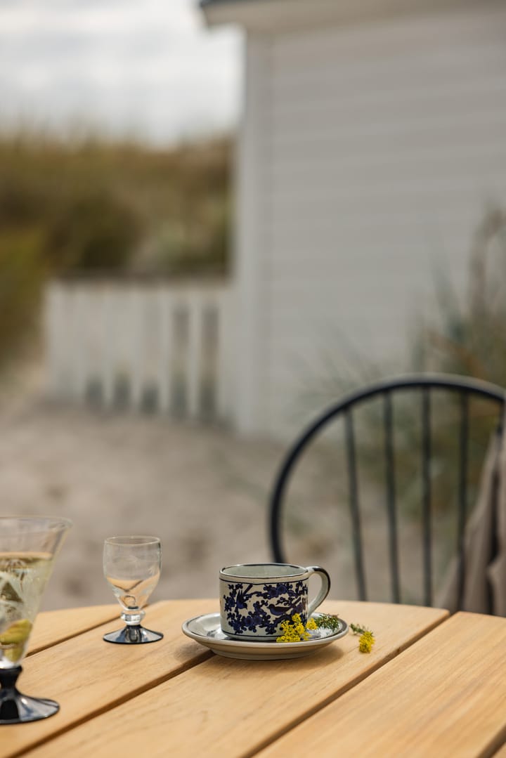 Table Akleja Ø65cm, Teck - structure en gris foncé Grythyttan Stålmöbler