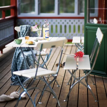 Table Brasserie - Chêne laqué blanc-galvanisation à chaud - Grythyttan Stålmöbler