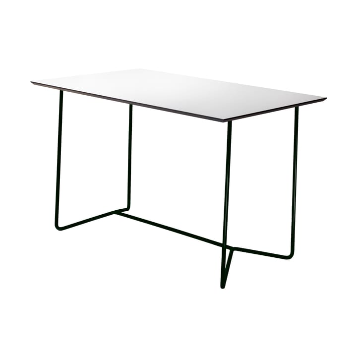 Table High Tech rectangulaire - Blanc stratifié compact-noir - Grythyttan Stålmöbler