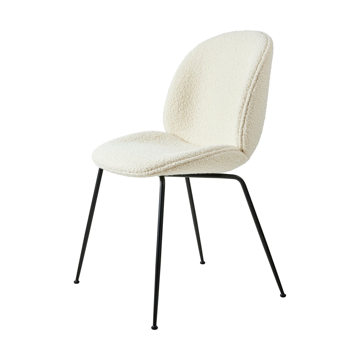 GUBI Beetle dining chair fully upholstered conic base Karakorum 001-structure noire