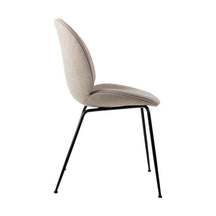 Beetle dining chair fully upholstered conic base, Tempt 61168-black matt GUBI