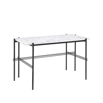 Bureau TS Desk - marble white, acier noir laqué - GUBI