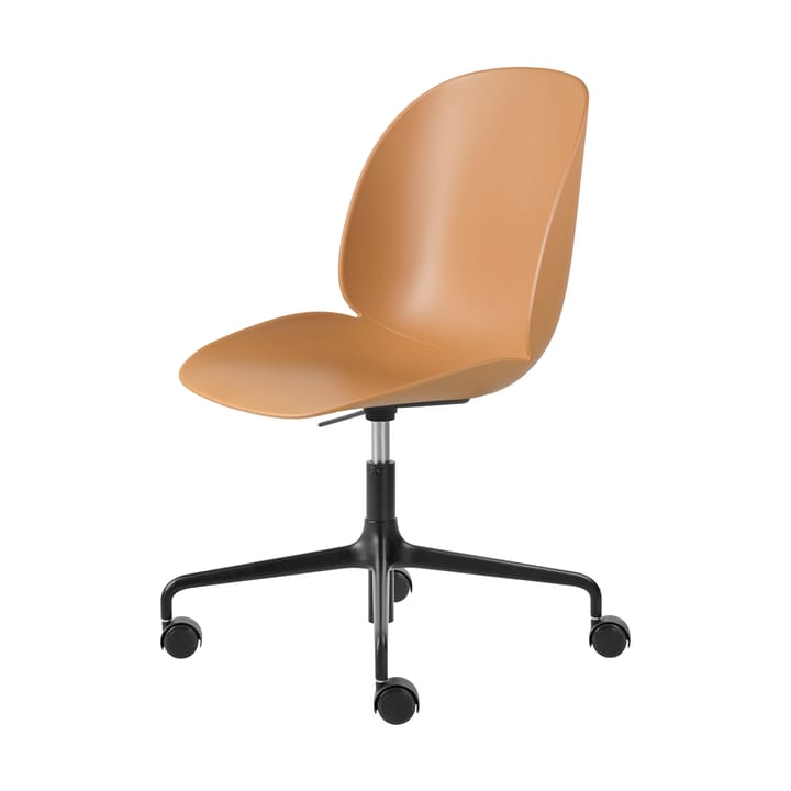 Chaise de bureau Beetle Meeting Chair - Amber brown-black - GUBI