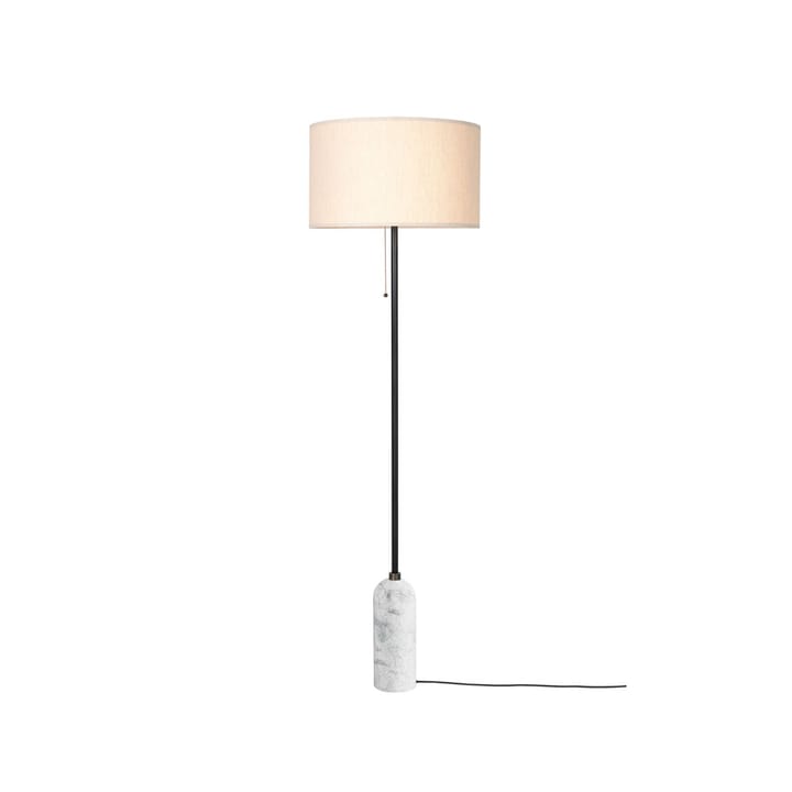 Lampadaire Gravity, marbre blanc/toile GUBI