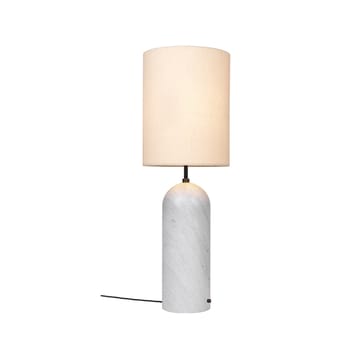 Lampadaire Gravity XL - marbre blanc/toile, high - GUBI