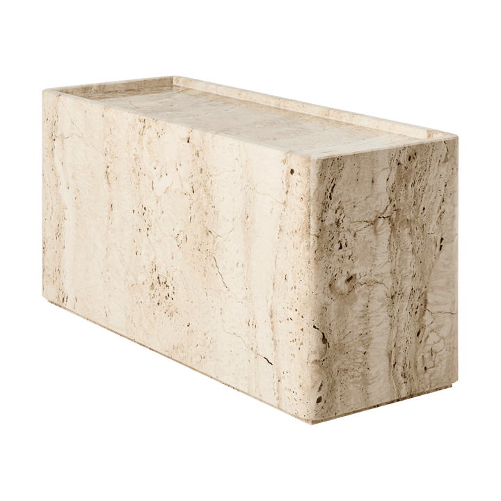 Table d'appoint Pietra 30x80x40 cm - Travertin blanc neutre - GUBI