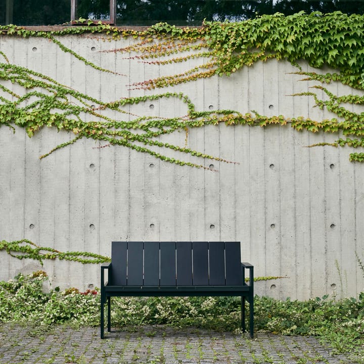 Banc Crate Dining Bench en pin laqué, Black HAY