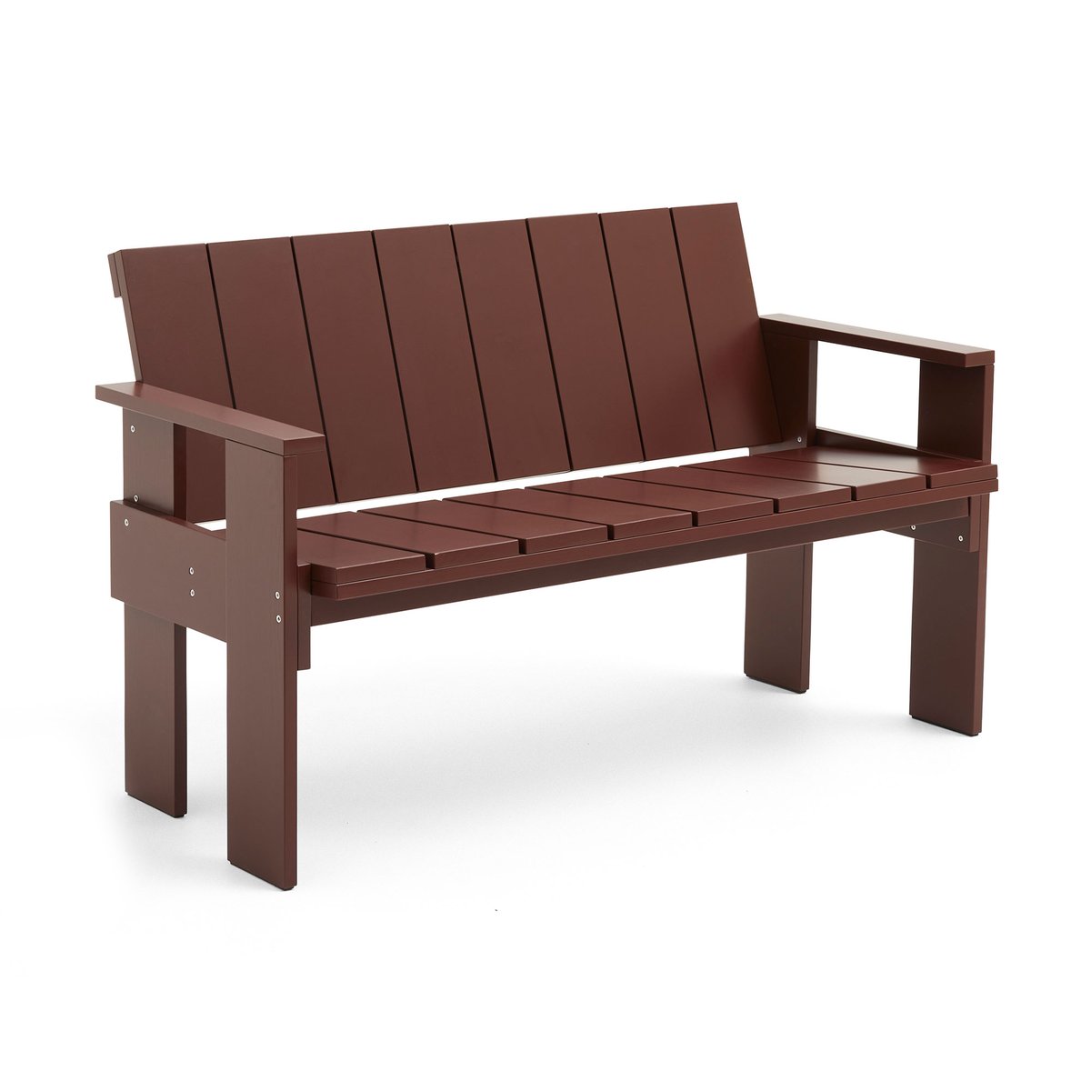 HAY Banc Crate Dining Bench en pin laqué iron red