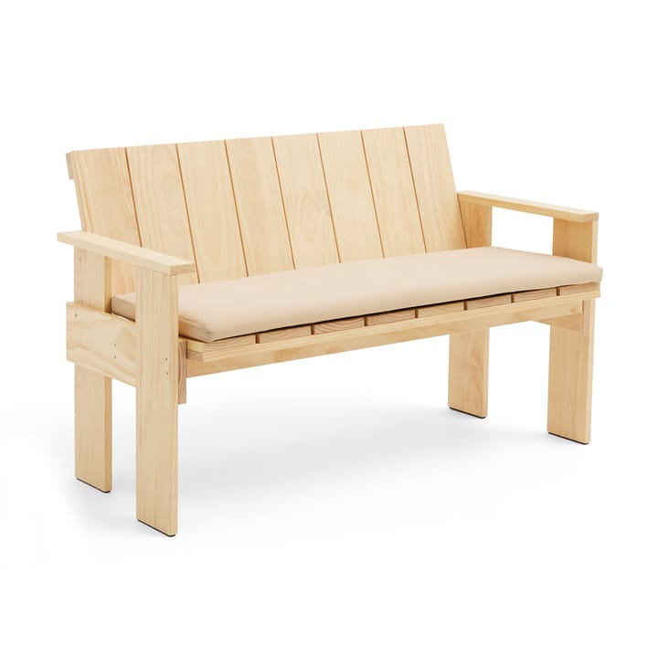 Banc Crate Dining Bench en pin laqué, Transparent HAY