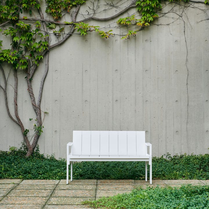 Banc Crate Dining Bench en pin laqué, White HAY