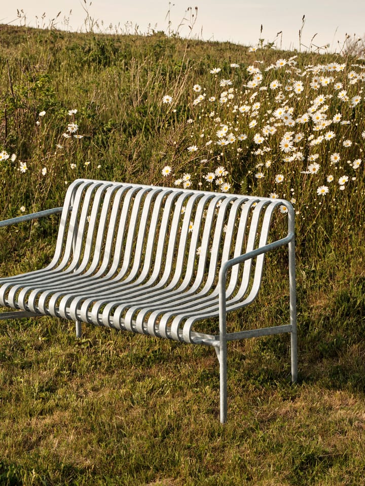 Banc Palissade Dining avec accoudoirs, hot galvanized HAY