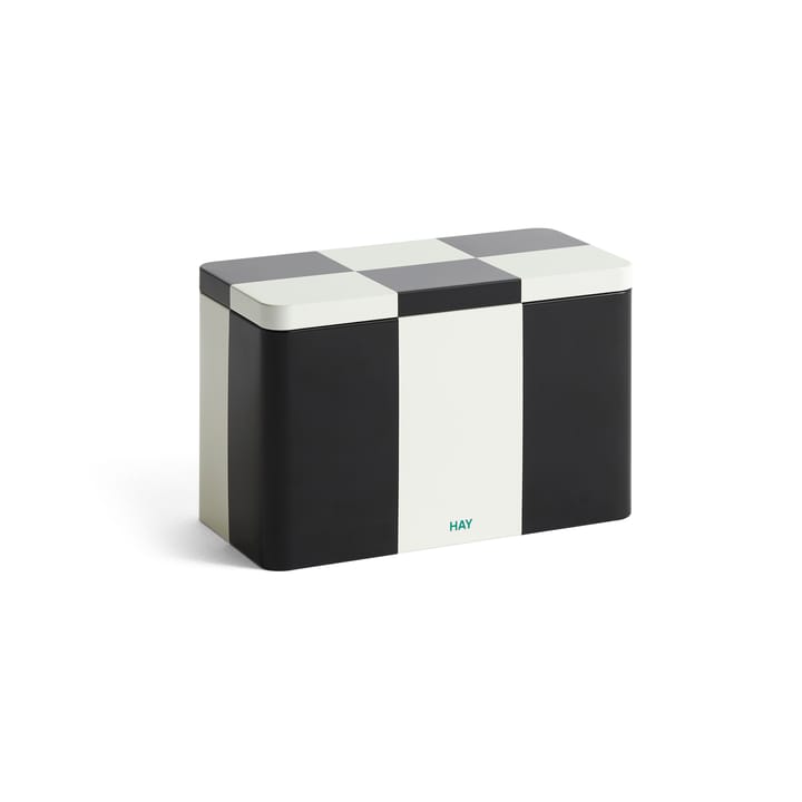 Bocal Tin Container medium - Black-off white - HAY