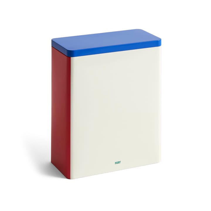 Bocal Tin Container x-large - Off white-blue-red - HAY