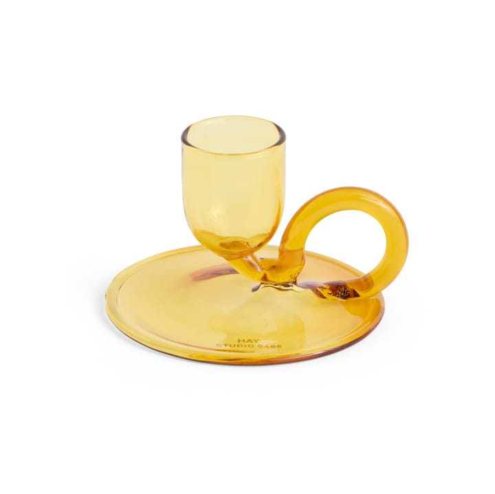 Bougeoir Tiny curved - Yellow - HAY