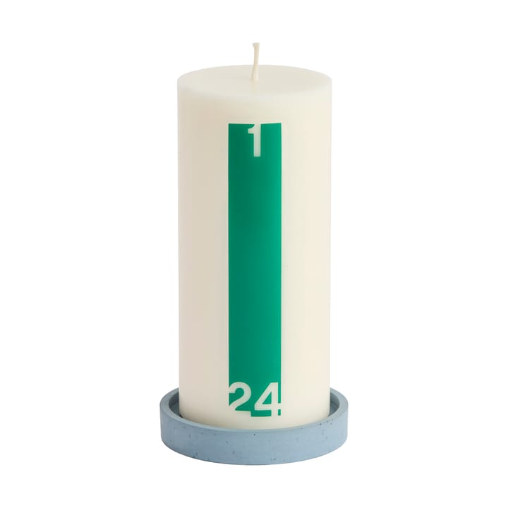 Bougie calendrier et photophore 6,8 cm - Bold Off white-green - HAY