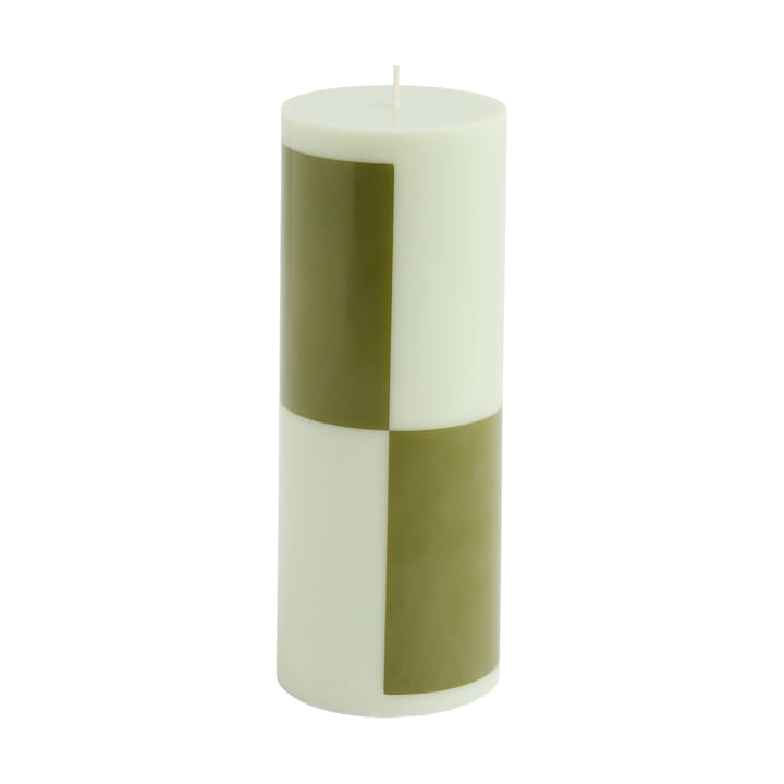 Bougie Column Candle medium 20 cm - Light green-army green - HAY