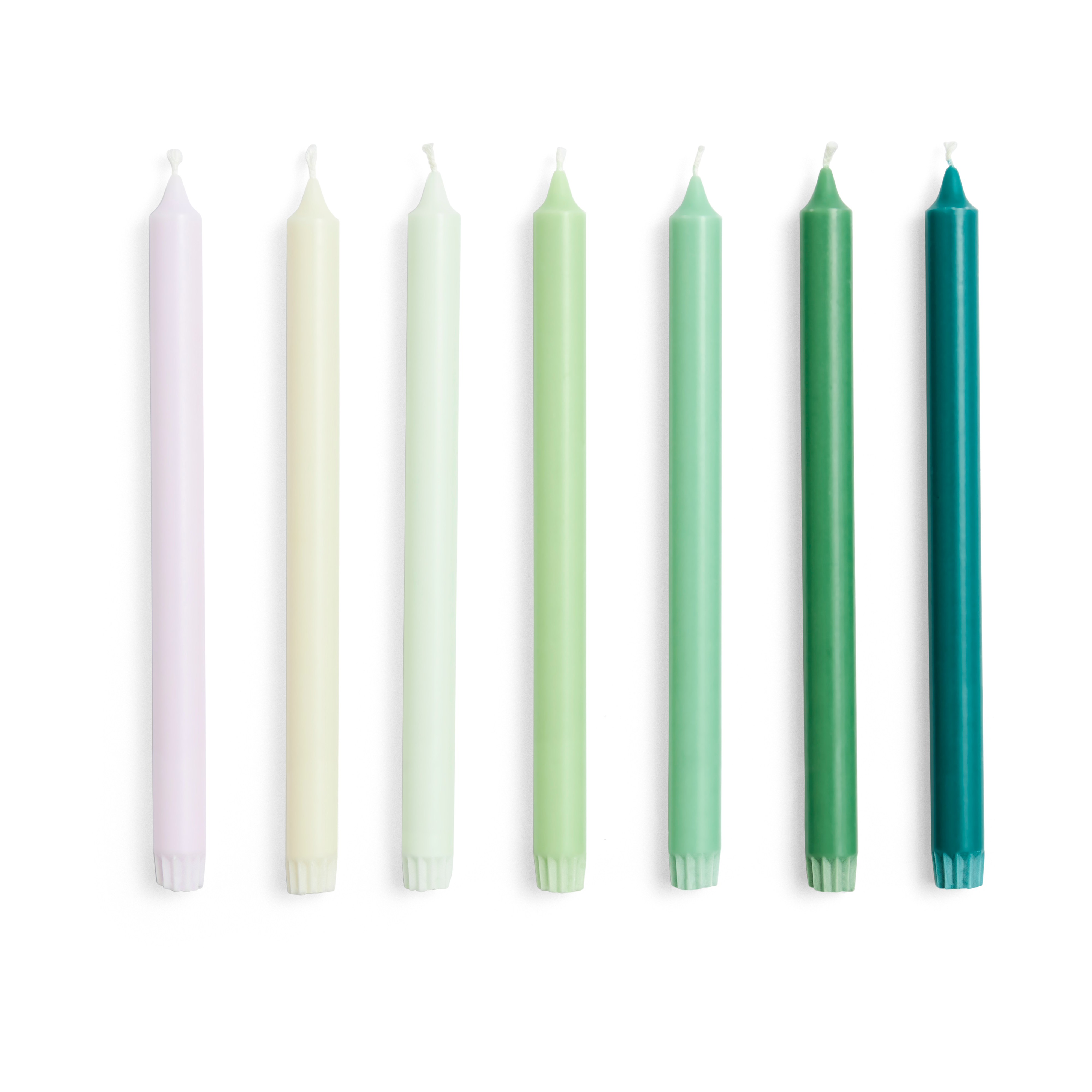 Bougie Gradient Candle lot de 7, Greens