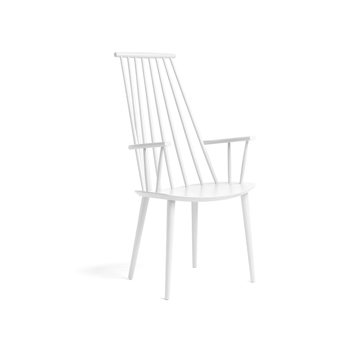 Chaise à accoudoirs J110 - White lacquered beech - HAY