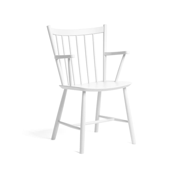 Chaise à accoudoirs J42 - White lacquered beech - HAY