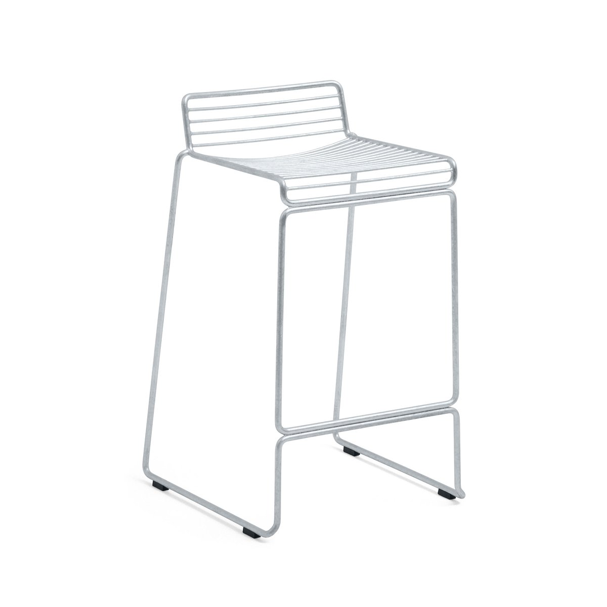 HAY Chaise de bar Hee Low 65 cm Galvanized