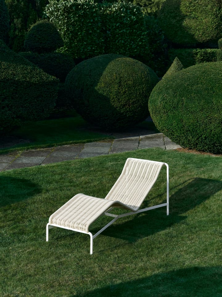 Chaise longue Palissade Cord, Cream white HAY