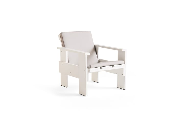 Chaise lounge Crate en pin laqué, White HAY