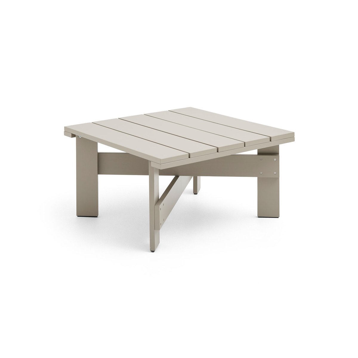 HAY Crate Low Table 75,5x75,5 cm pin laqué London fog