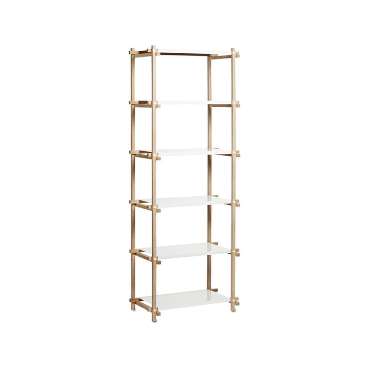 Étagère Woody Column - Oak-white lacquered shelf, high - HAY