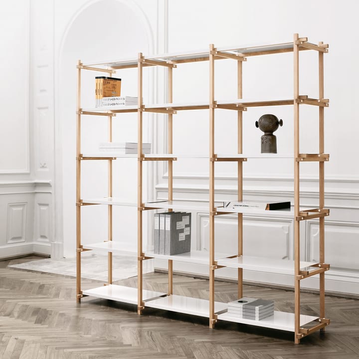 Étagère Woody, Oak-white lacquered shelf, high HAY