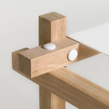 Étagère Woody - Oak-white lacquered shelf, high - HAY