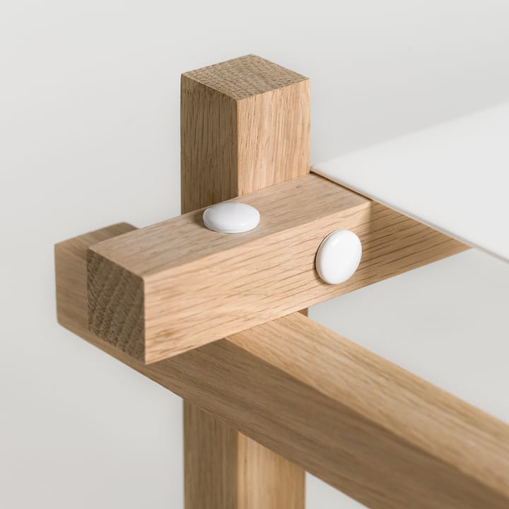 Étagère Woody, Oak-white lacquered shelf, high HAY