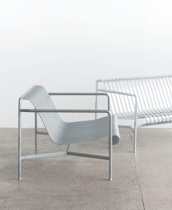 Fauteuil Lounge Palissade Low, hot galvanized HAY