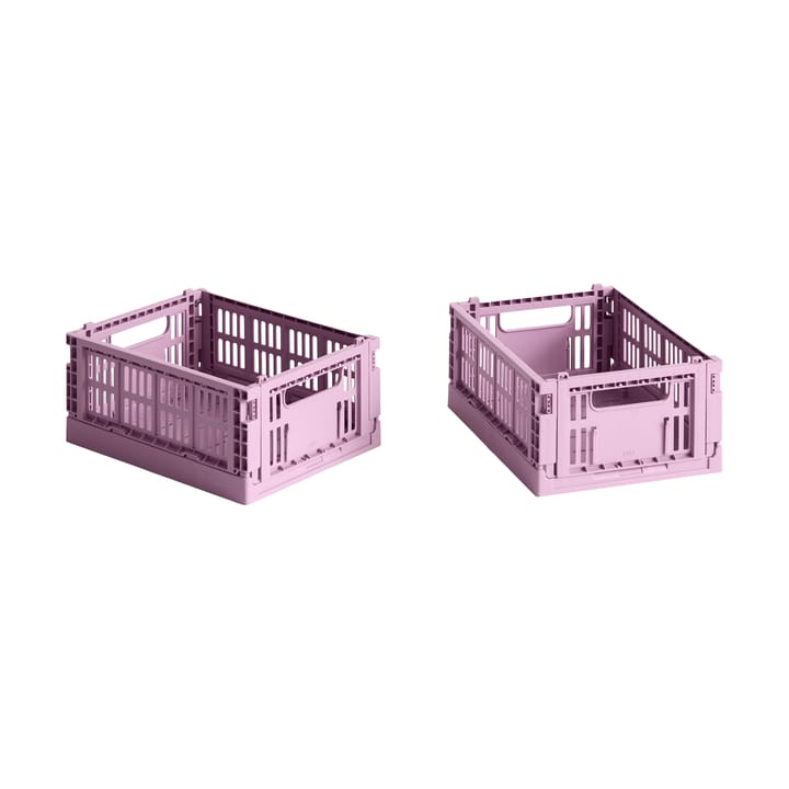 HAY Colour Crate Mini 13x17 cm, lot de 2 - Dusty rose - HAY