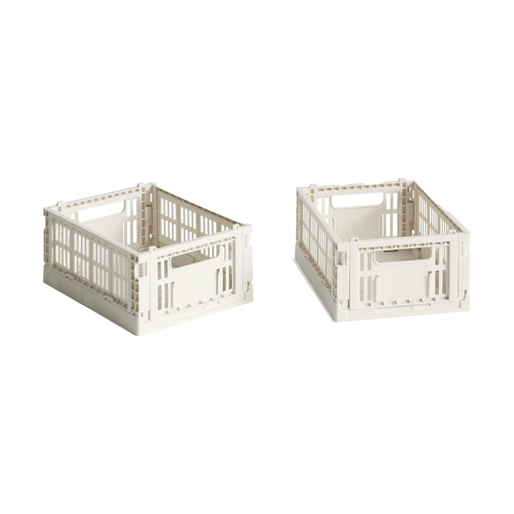 HAY Colour Crate Mini 13x17 cm, lot de 2 - Off white - HAY