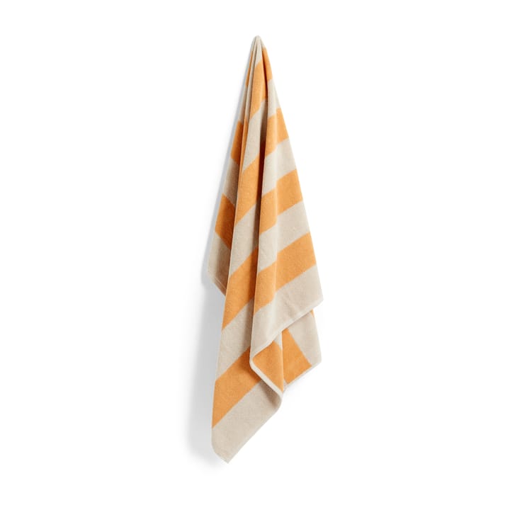 Serviette de bain frotté Stripe 100x150 cm, Jaune chaud HAY