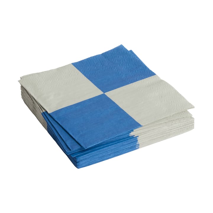 Serviette Pattern Dinner Check 40x40 cm Lot de 20 - Grey-blue L - HAY