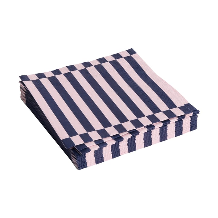 Serviette Pattern Dinner Stripe 40x40 cm Lot de 20 - Light pink-dark blue pillar - HAY