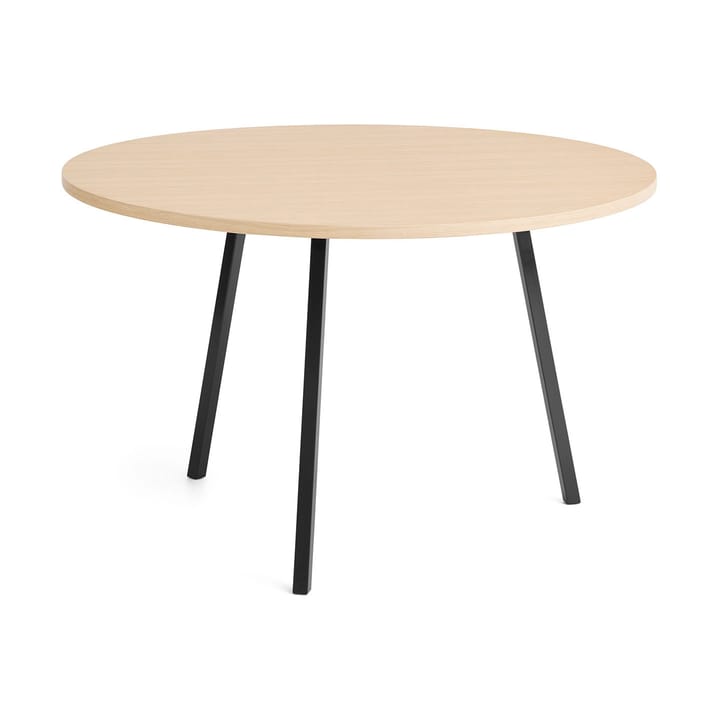 Table à manger Loop Stand Ø120 cm - Black-clear lacq. oak - HAY